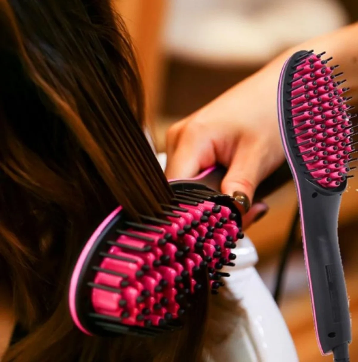 Κεραμική Θερμαινόμενη Βούρτσα Ισιώματος Μαλλιών με Ψηφιακή Ρύθμιση Θερμοκρασίας ΟΕΜ.