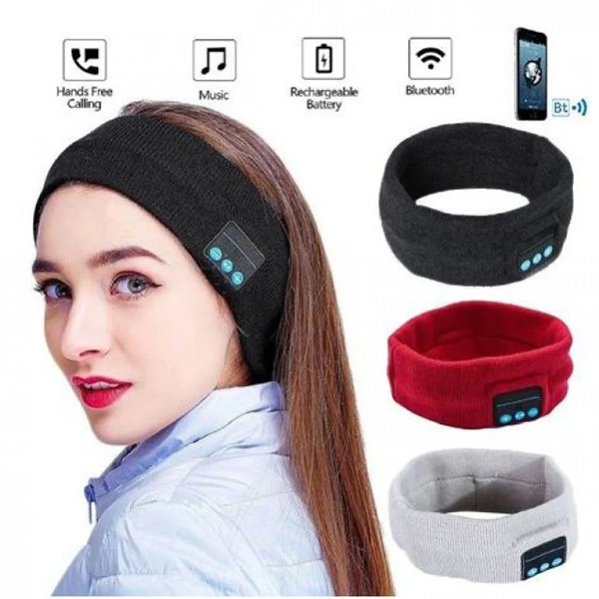 Ακουστικά Αθλητική Κορδέλα - Μπαντάνα Bluetooth Headband Handsfree για Μουσική και Κλήσεις