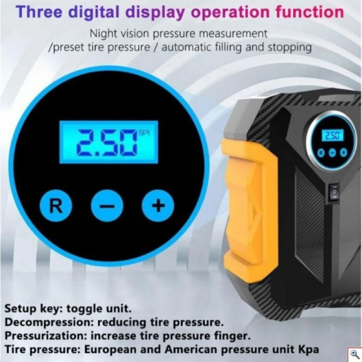 Carsun C1399 Κομπρεσέρ Τρόμπα Αέρος Αυτοκινήτου Αυτόματη