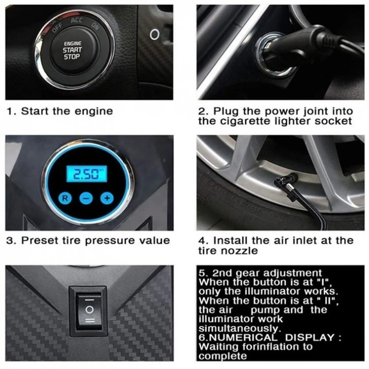 Carsun C1399 Κομπρεσέρ Τρόμπα Αέρος Αυτοκινήτου Αυτόματη