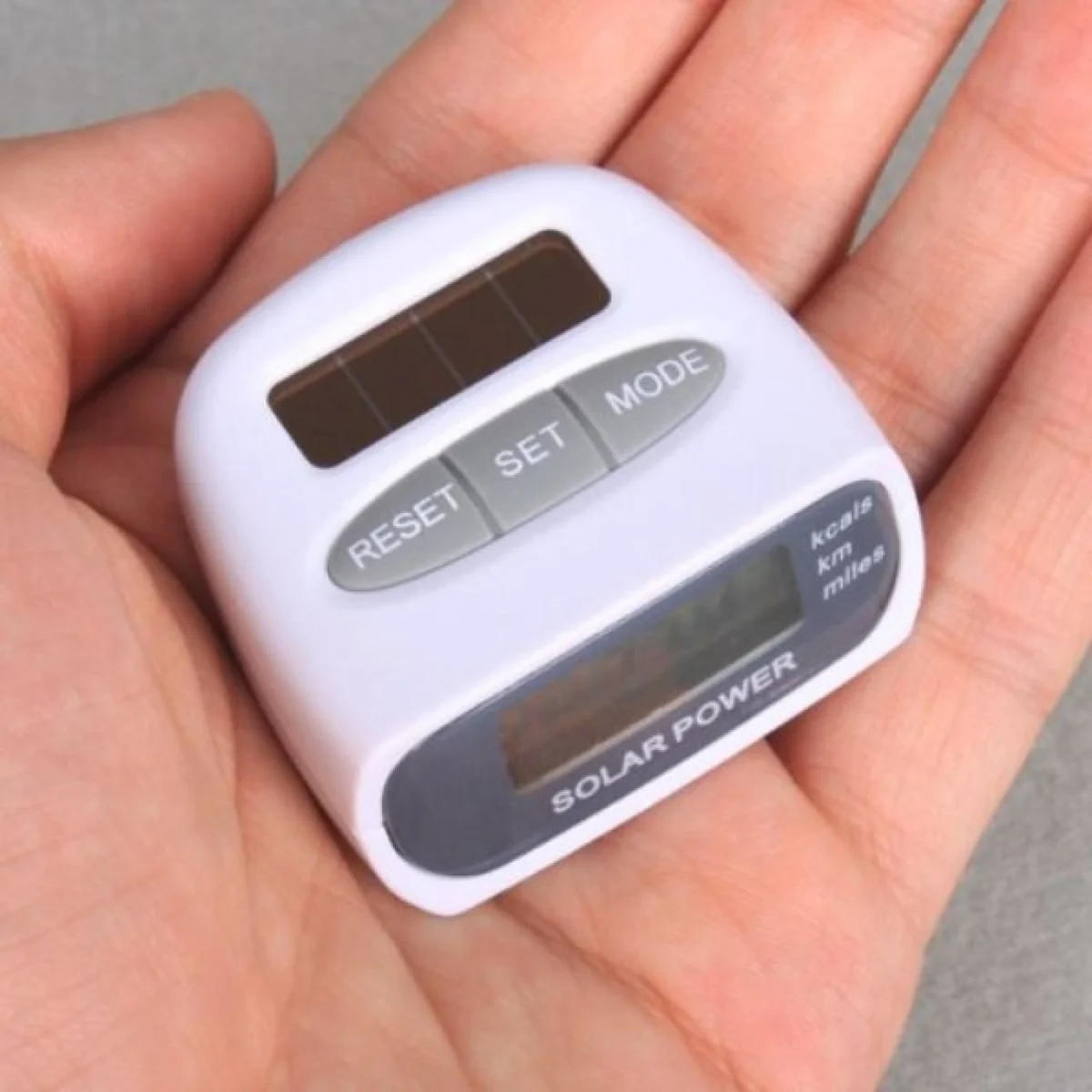 Ηλιακός Ψηφιακός Βηματομετρητής - Υπολογιστής Απόστασης και Θερμίδων - Mini Fitness Computer HOYOU