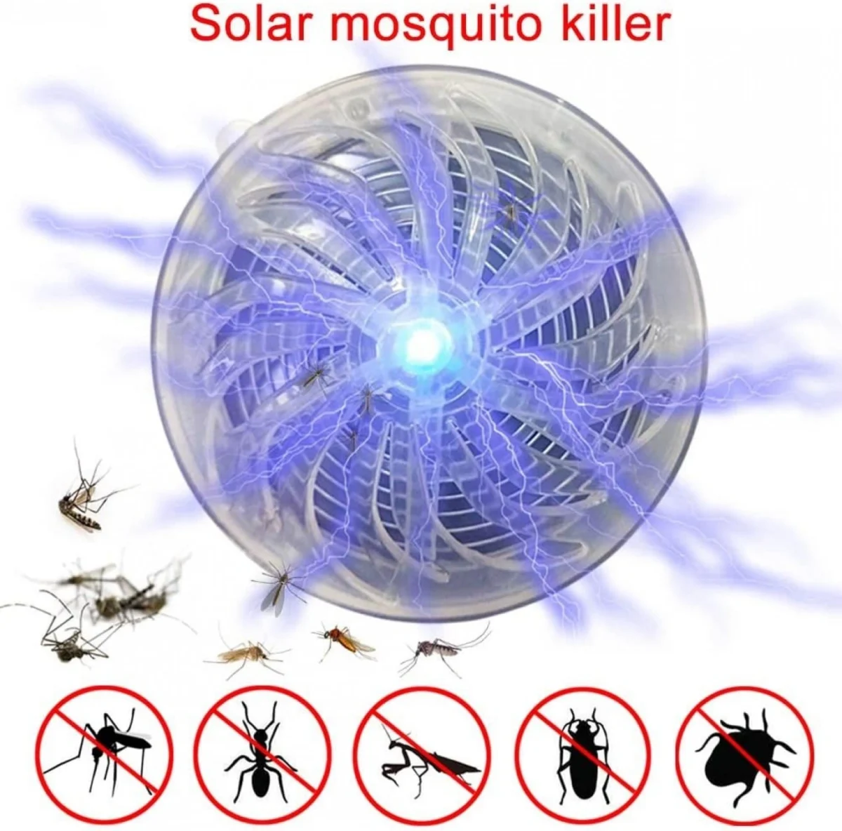 Solar Buzz Kill Εξολοθρευτής Κουνουπιών με Ηλιακό Panel Εσωτερικού και Εξωτερικού χώρου Ενοχλητικών Ζωυφίων και Εντόμω