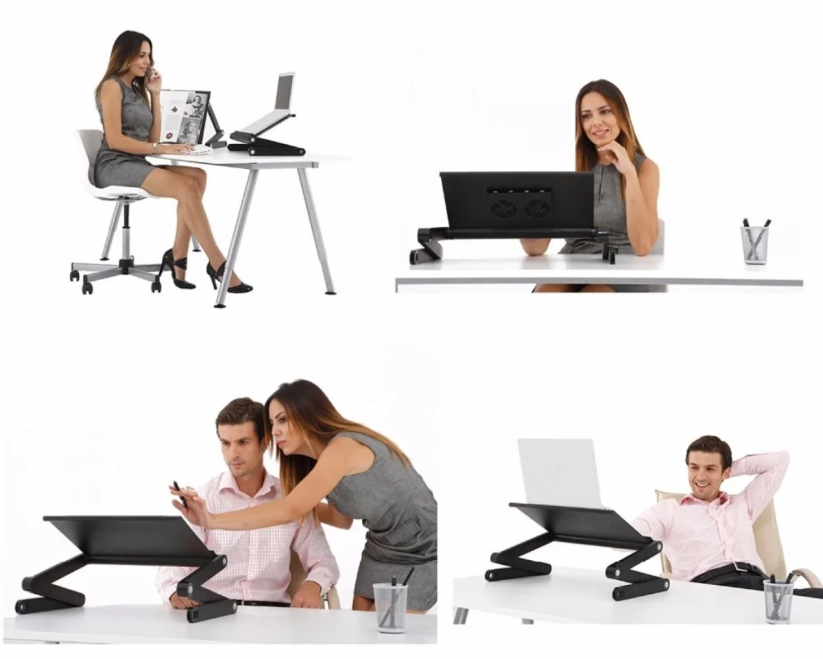 Πτυσσόμενο Τραπεζάκι - Βάση Laptop με Ανεμιστήρα Ψύξης & Βάση για Χρήση Mouse Pad - Laptop Desk για Αριστερόχειρες