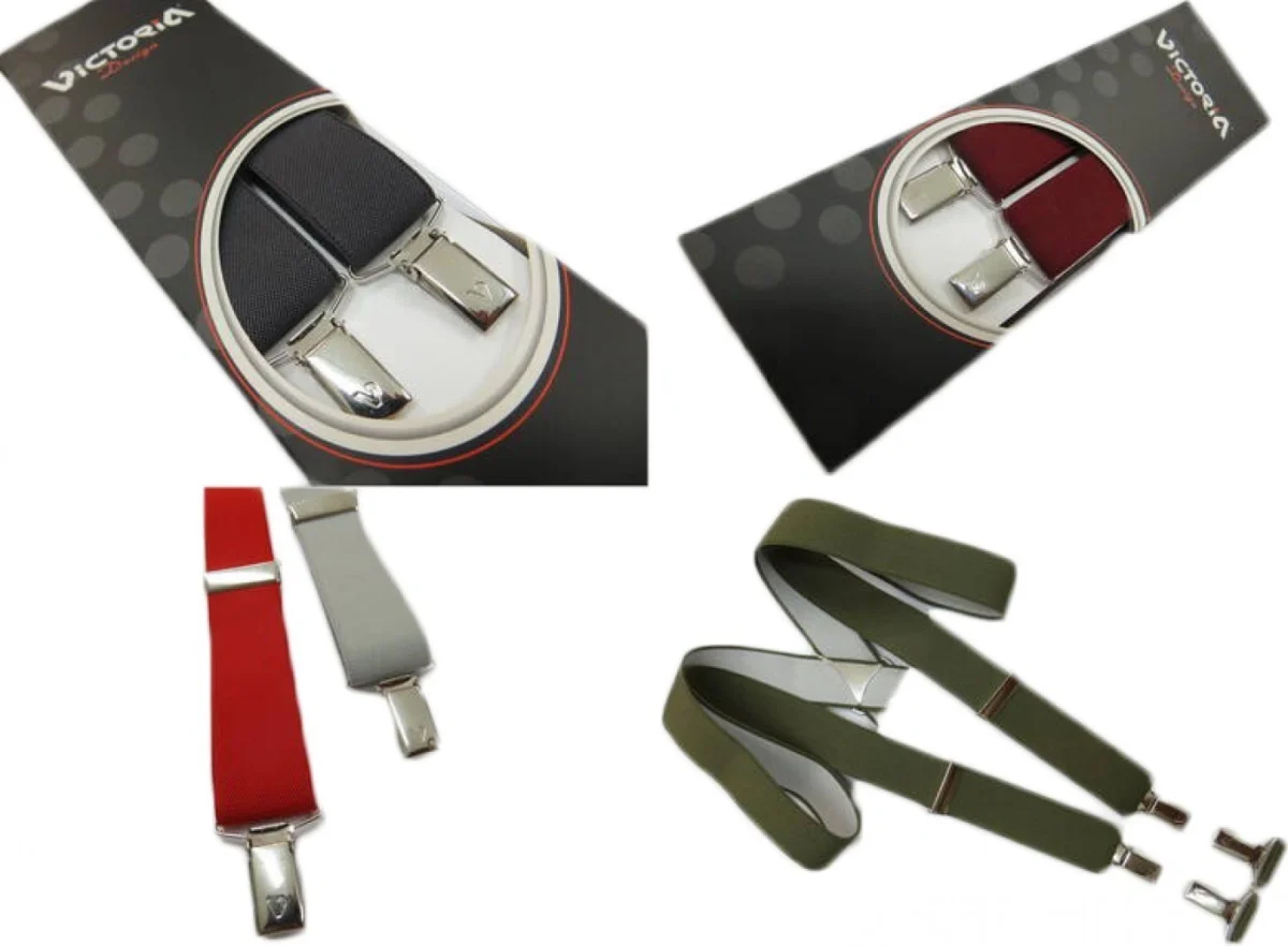 Τιράντες Unisex 25mm με 4 κλίπς Victoria Μπλέ Ρουά