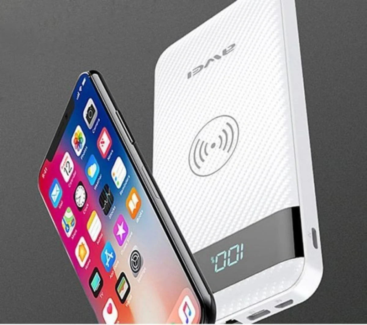 Φορητή Εξωτερική Μπαταρία - Awei Adaptive Charge Power Bank 10000 mAh Μαύρο