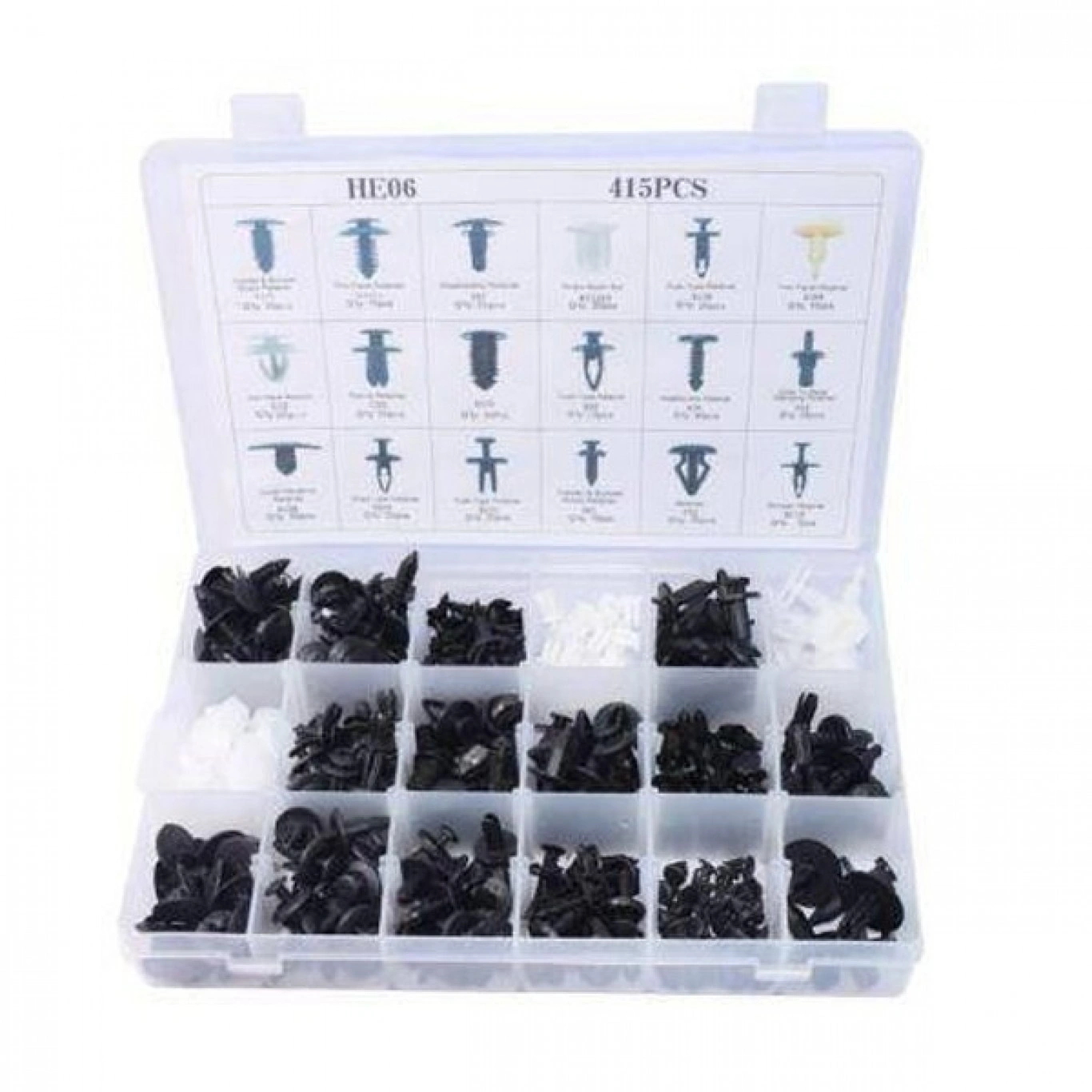 Πλαστικά κουμπώματα - Κλιπς Αυτοκινήτου 18 Τύποι σετ 415τμχ Πλαστικά κουμπώματα - Κλιπς Αυτοκινήτου 18 Τύποι σετ 415τμχ