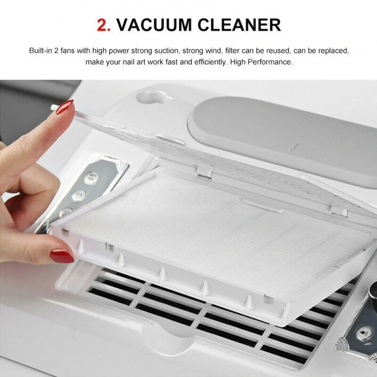 5 σε 1 Επαγγελματικός Τροχός - UV LED Λάμπα & Απορροφητήρας Σκόνης Νυχιών με Φωτισμό