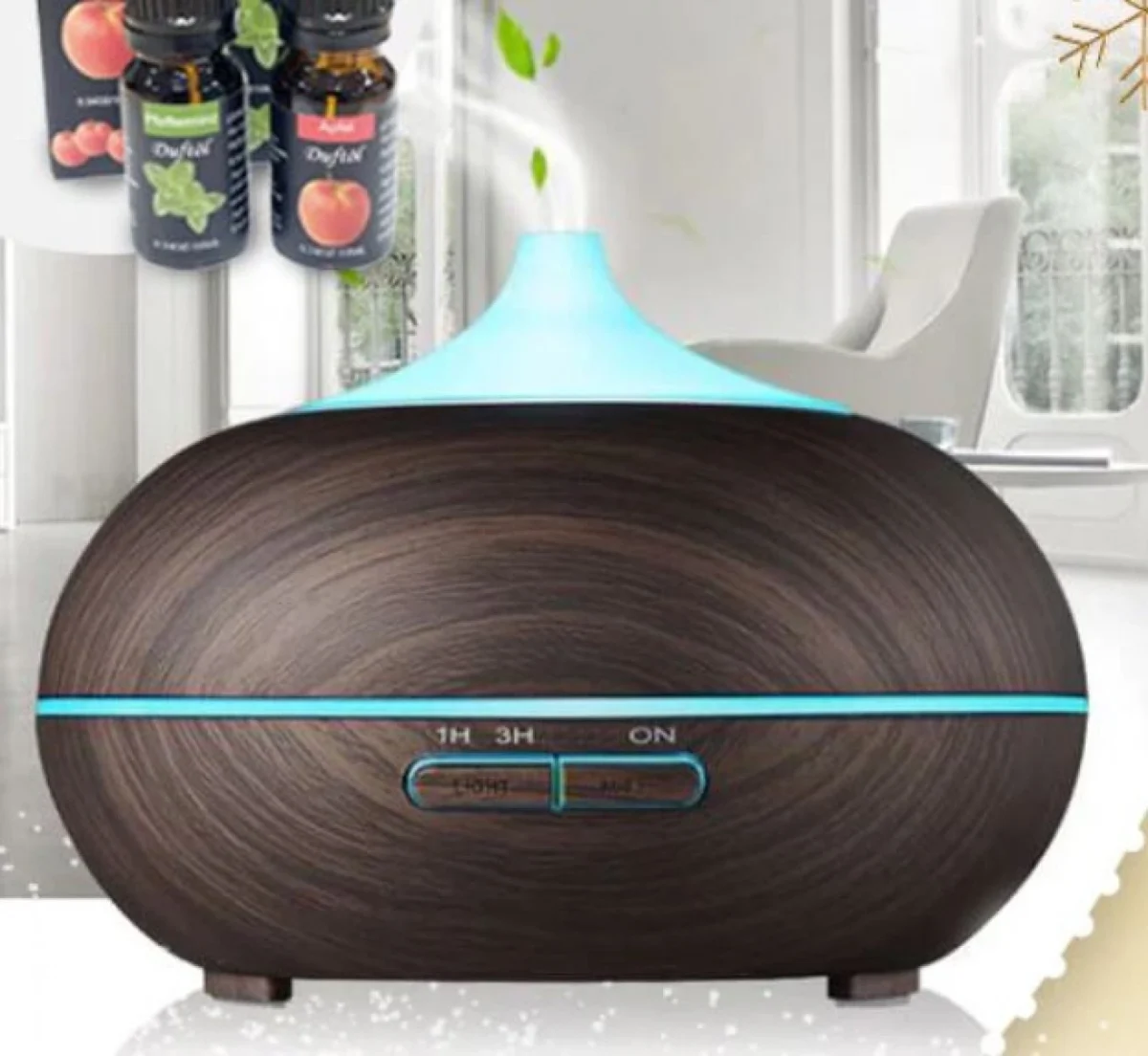 USB Υγραντήρας Υπερήχων & Συσκευή Αρωματοθεραπείας με Χρονοδιακόπτη - Timer, LED Φωτισμό & Πρόγραμμα Εναλλαγής Χρωμάτων - Ultrasonic Diffuser