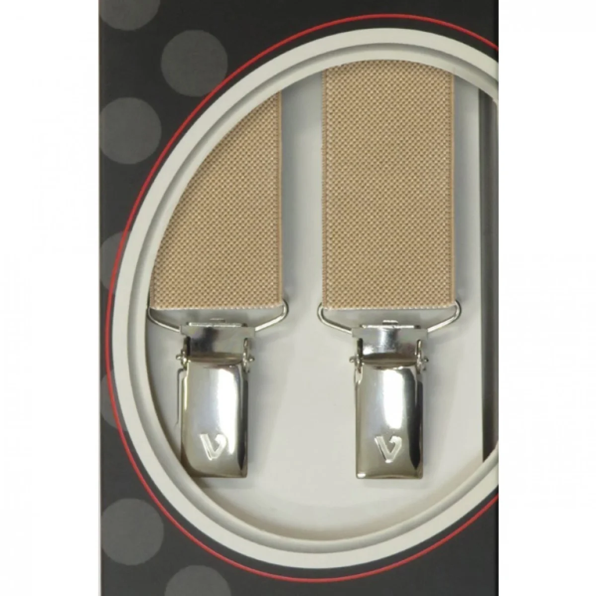 Τιράντες Unisex 25mm με 4 κλίπς Victoria Μπέζ