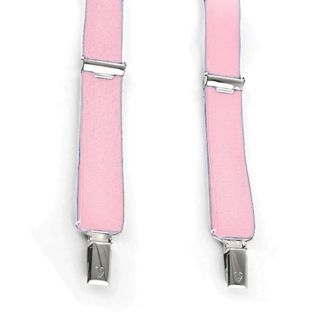 Τιράντες Unisex 25mm με 4 κλίπς Victoria Ρόζ