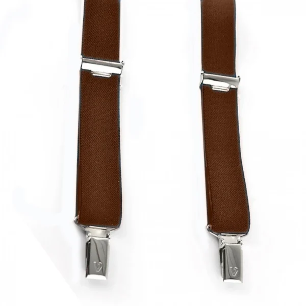 Τιράντες Unisex 25mm με 4 κλίπς Victoria Κανελί