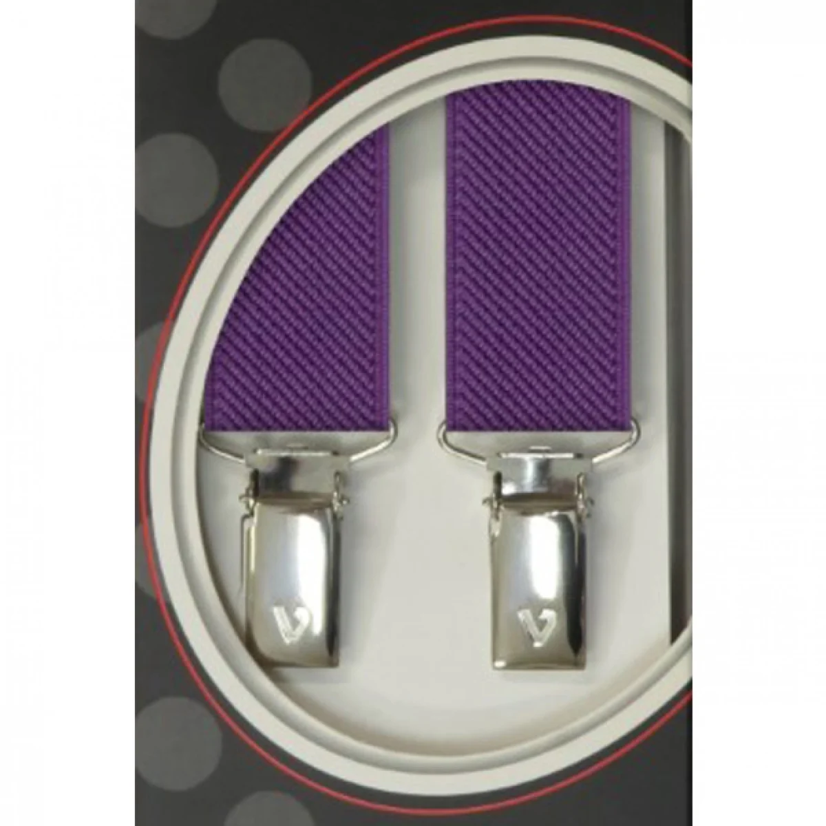 Τιράντες Unisex 25mm με 4 κλίπς Victoria Μώβ