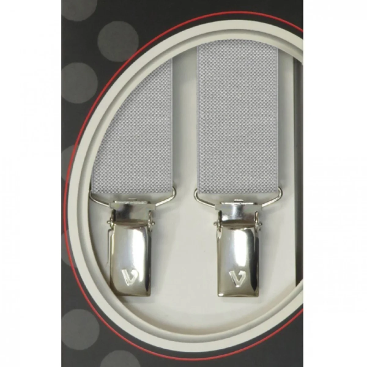 Τιράντες Unisex 30mm με 4 κλίπς Victoria Γκρί Ανοιχτό