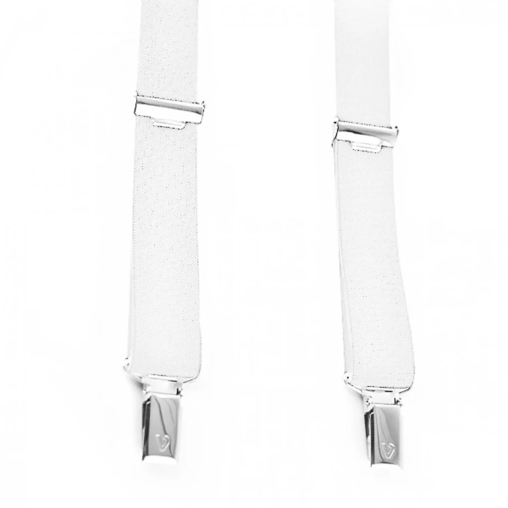 Τιράντες Unisex 30mm με 4 κλίπς Victoria Λευκό