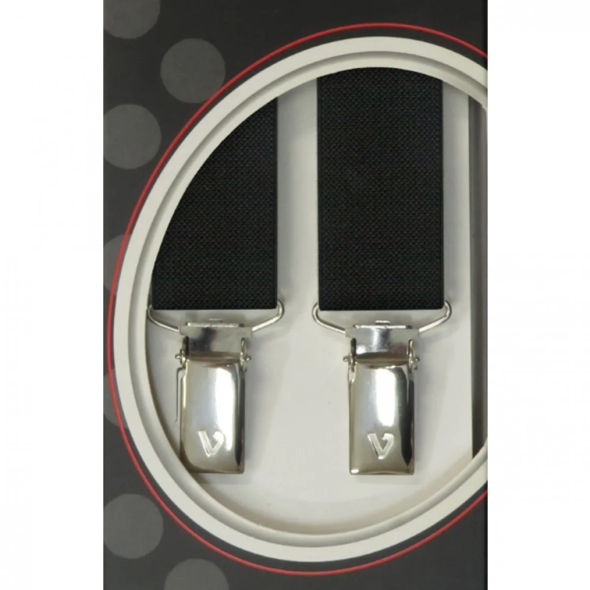 Τιράντες Unisex 30mm με 4 κλίπς Victoria Μαύρο