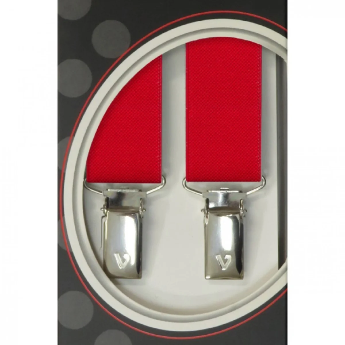 Τιράντες Unisex 30mm με 4 κλίπς Victoria Κόκκινο