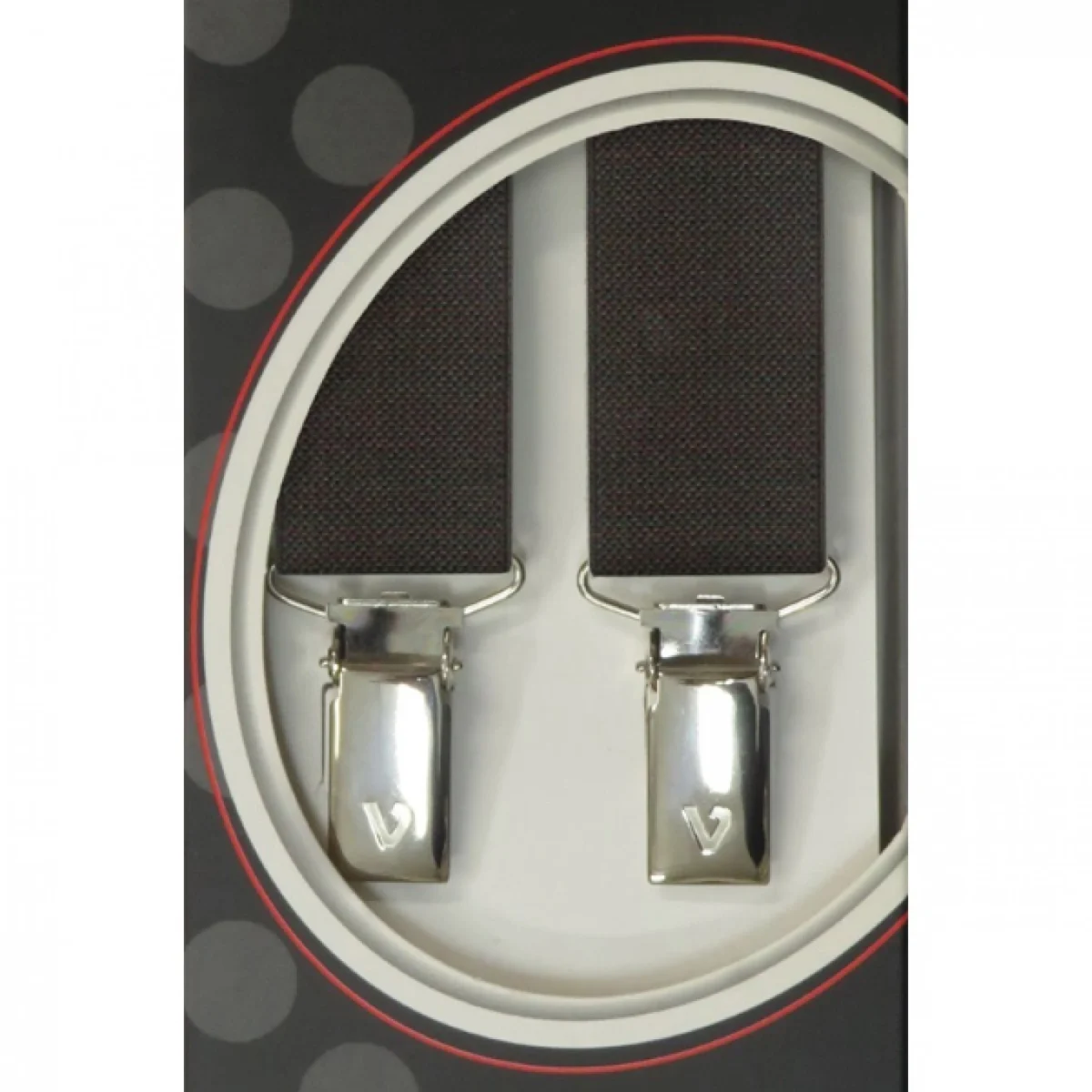 Τιράντες Unisex 30mm με 4 κλίπς Victoria Καφέ Σκούρο