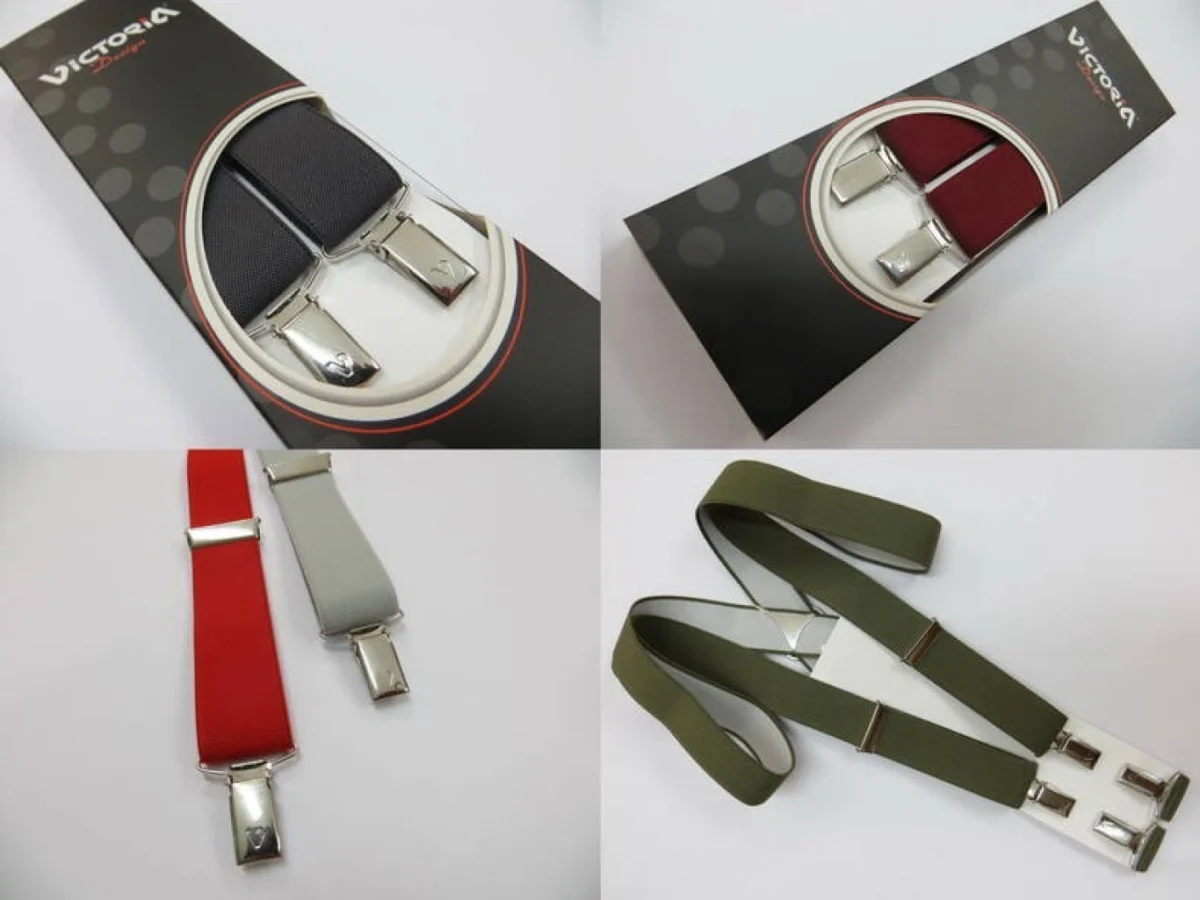 Τιράντες Unisex 30mm με 4 κλίπς Victoria Καφέ Σκούρο