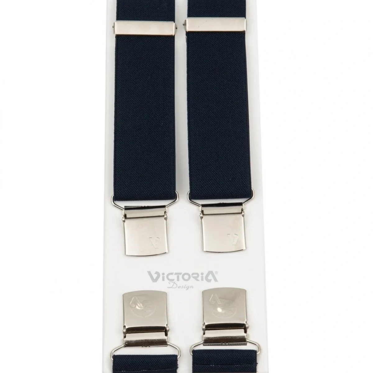 Τιράντες Unisex 36mm με 4 κλίπς Victoria Μπλέ Σκούρο