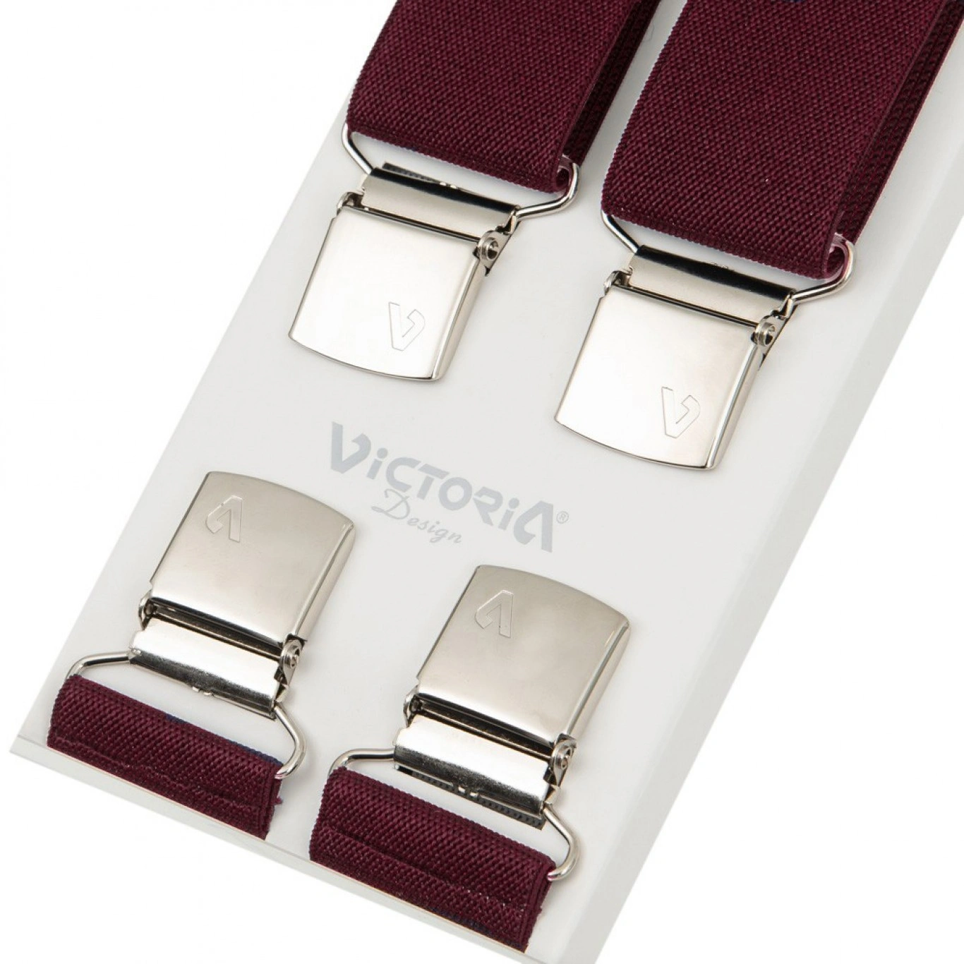 Τιράντες Unisex 36mm με 4 κλίπς Victoria Μπορντώ Τιράντες Unisex 36mm με 4 κλίπς Victoria Μπορντώ