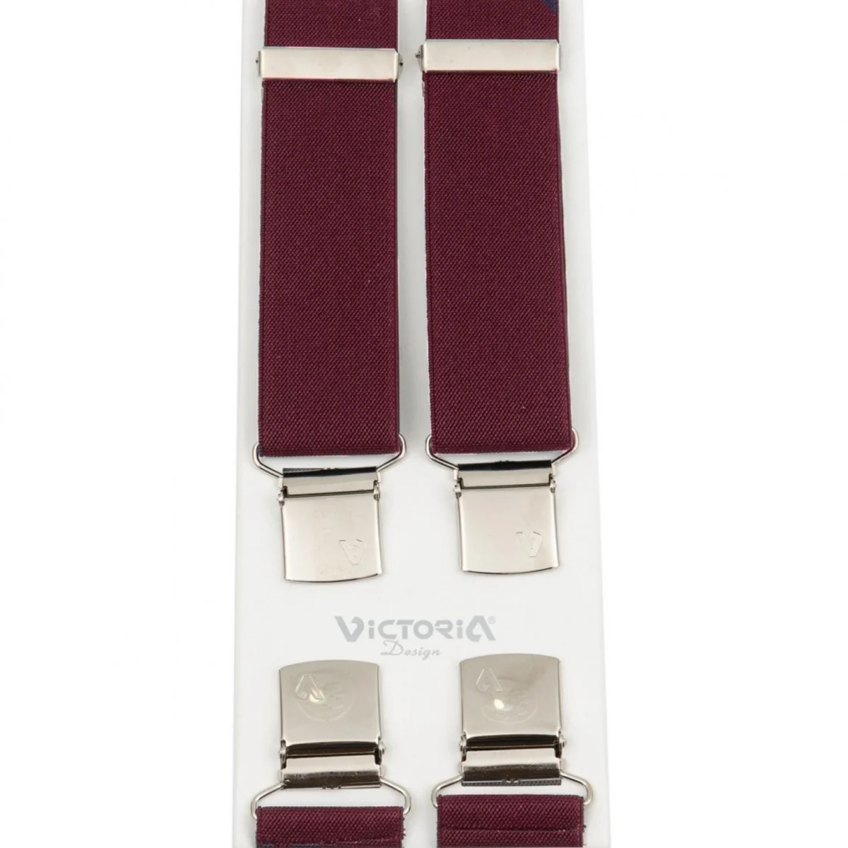 Τιράντες Unisex 36mm με 4 κλίπς Victoria Μπορντώ