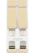 Τιράντες Unisex 36mm με 4 κλίπς Victoria Εκρού