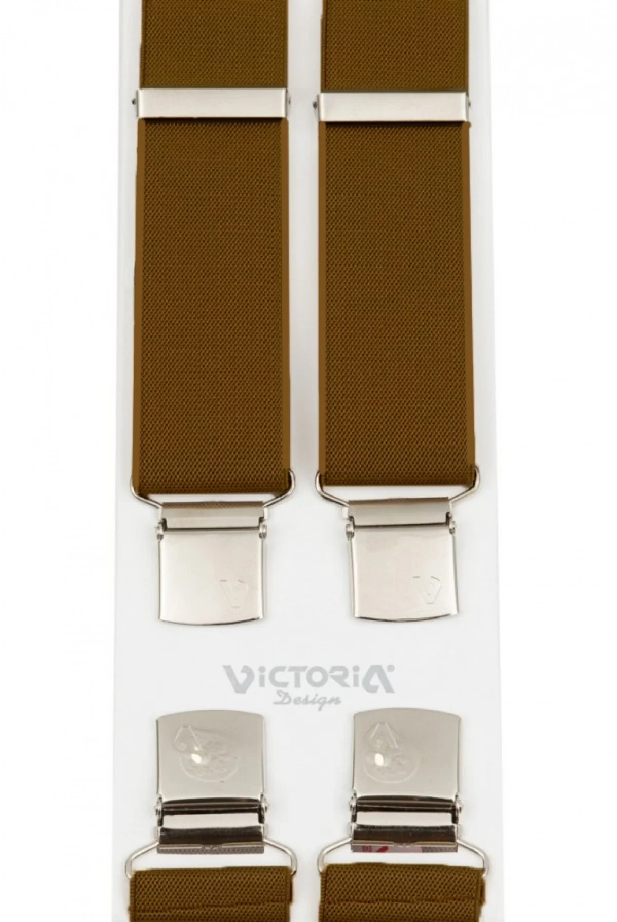 Τιράντες Unisex 36mm με 4 κλίπς Victoria Καφέ