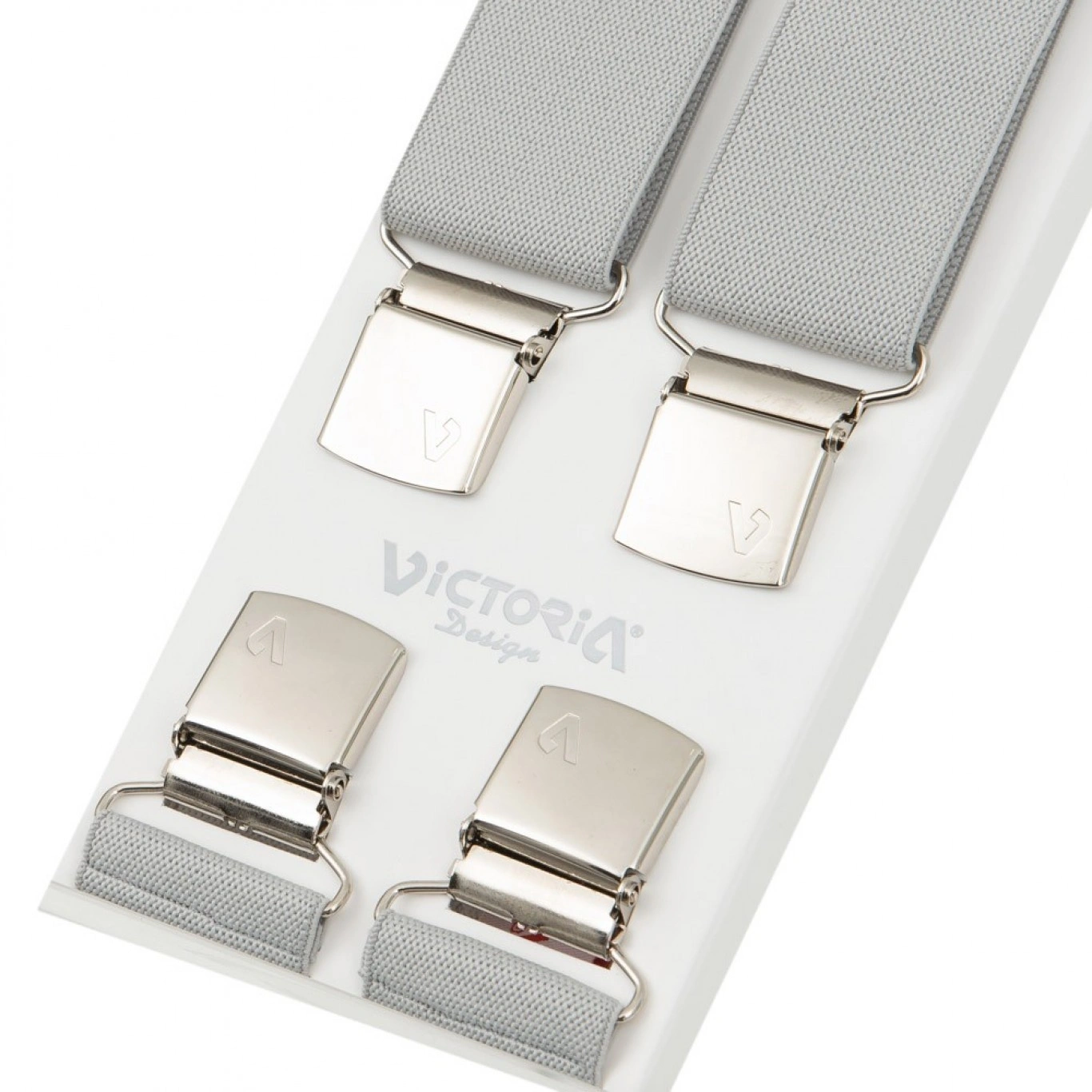 Τιράντες Unisex 36mm με 4 κλίπς Victoria Γκρί Ανοιχτό Τιράντες Unisex 36mm με 4 κλίπς Victoria Γκρί Ανοιχτό