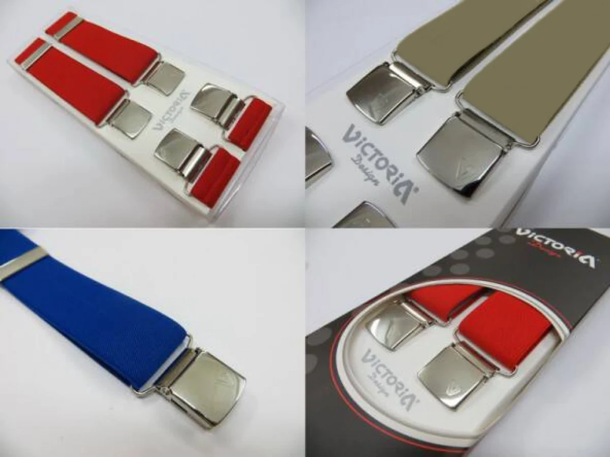 Τιράντες Unisex 36mm με 4 κλίπς Victoria Γκρί Ανοιχτό