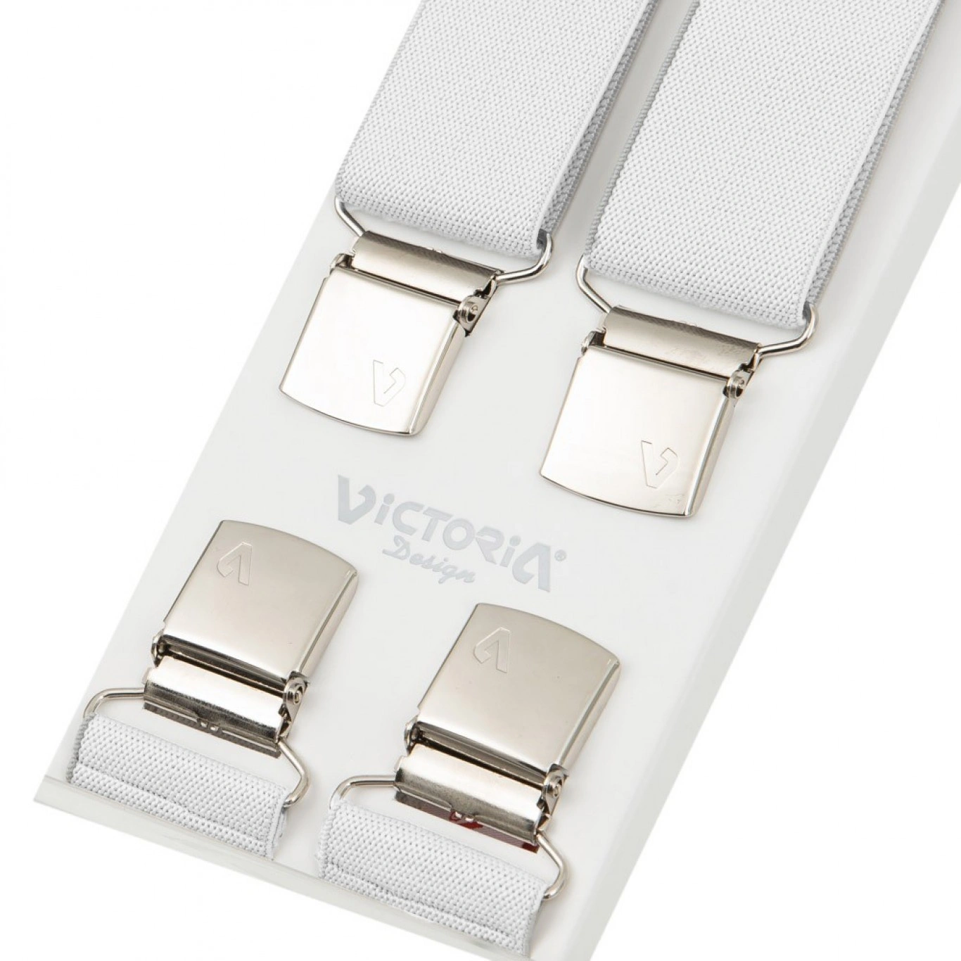 Τιράντες Unisex 36mm με 4 κλίπς Victoria Λευκό Τιράντες Unisex 36mm με 4 κλίπς Victoria Λευκό