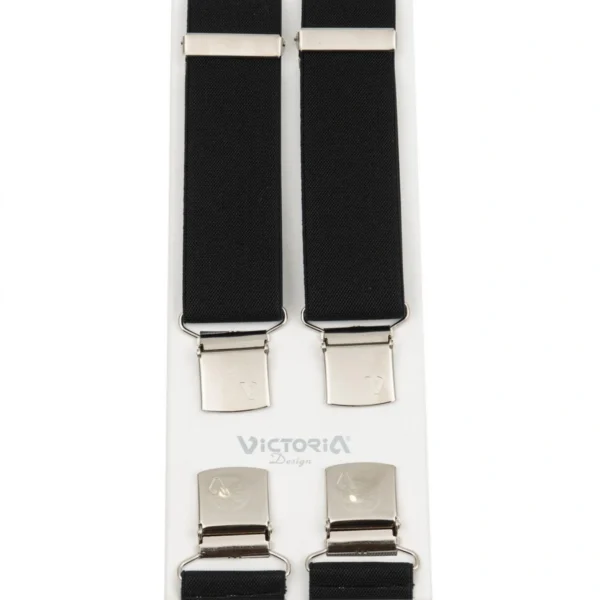 Τιράντες Unisex 36mm με 4 κλίπς Victoria Μαύρο