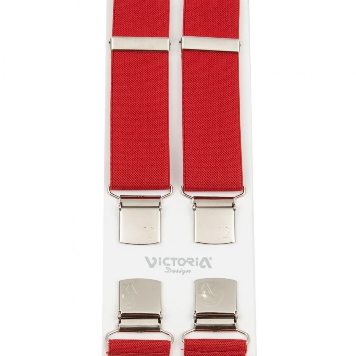 Τιράντες Unisex 36mm με 4 κλίπς Victoria Κόκκινο