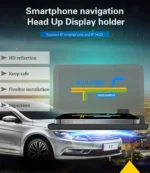 Βάση Κινητού με Οθόνη Αντανάκλασης - Καθρέπτη Αυτοκινήτου Αντιολισθητική HUD Head Up Display