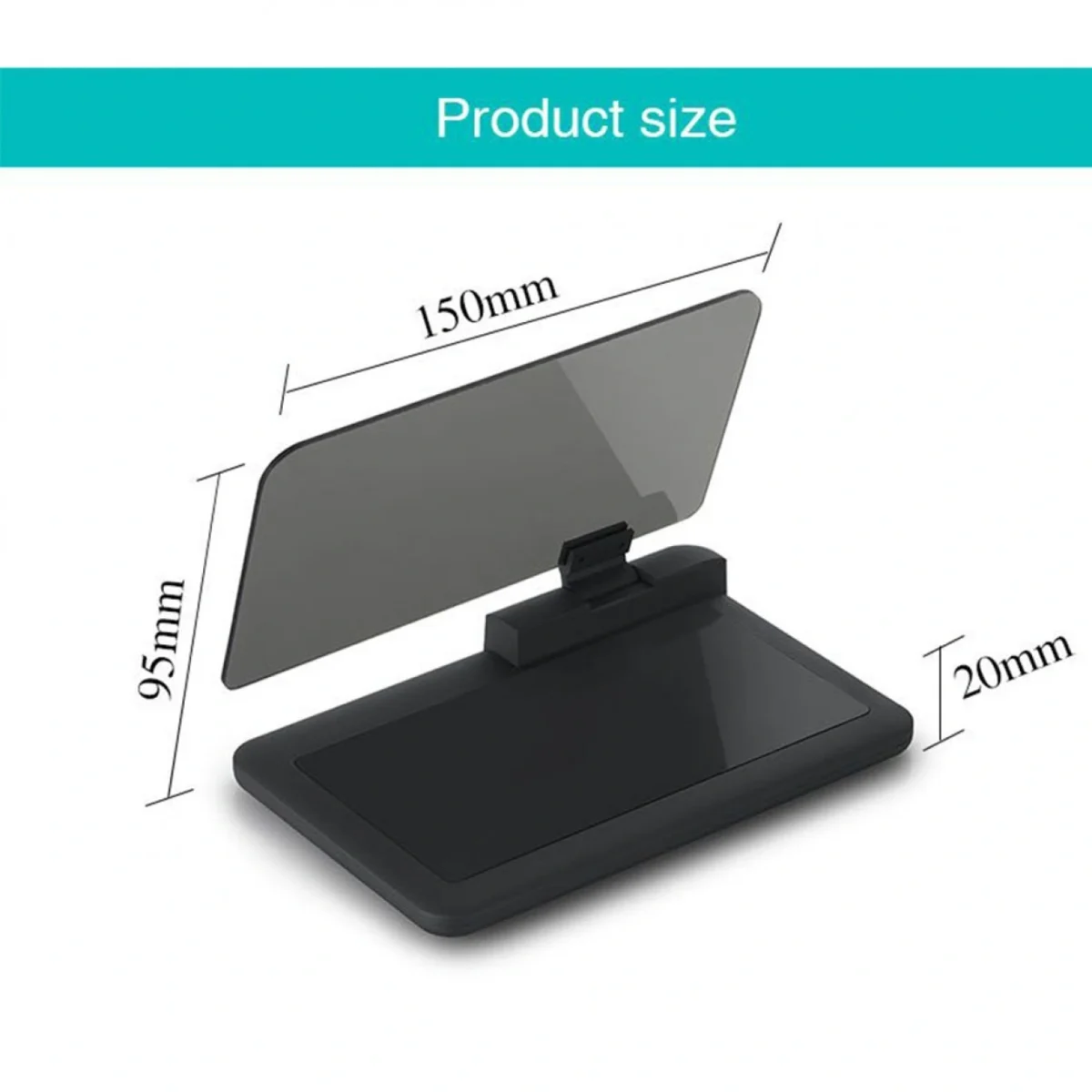 Βάση Κινητού με Οθόνη Αντανάκλασης - Καθρέπτη Αυτοκινήτου Αντιολισθητική HUD Head Up Display