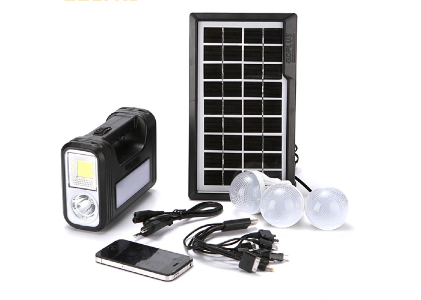 Ηλιακό Σύστημα Τριπλού Φωτισμού & Φόρτισης Με Panel 3,5w, Μπαταρία, Φακό & 3 Λάμπες Ηλιακό Σύστημα Τριπλού Φωτισμού & Φόρτισης Με Panel 3,5w, Μπαταρία, Φακό & 3 Λάμπες