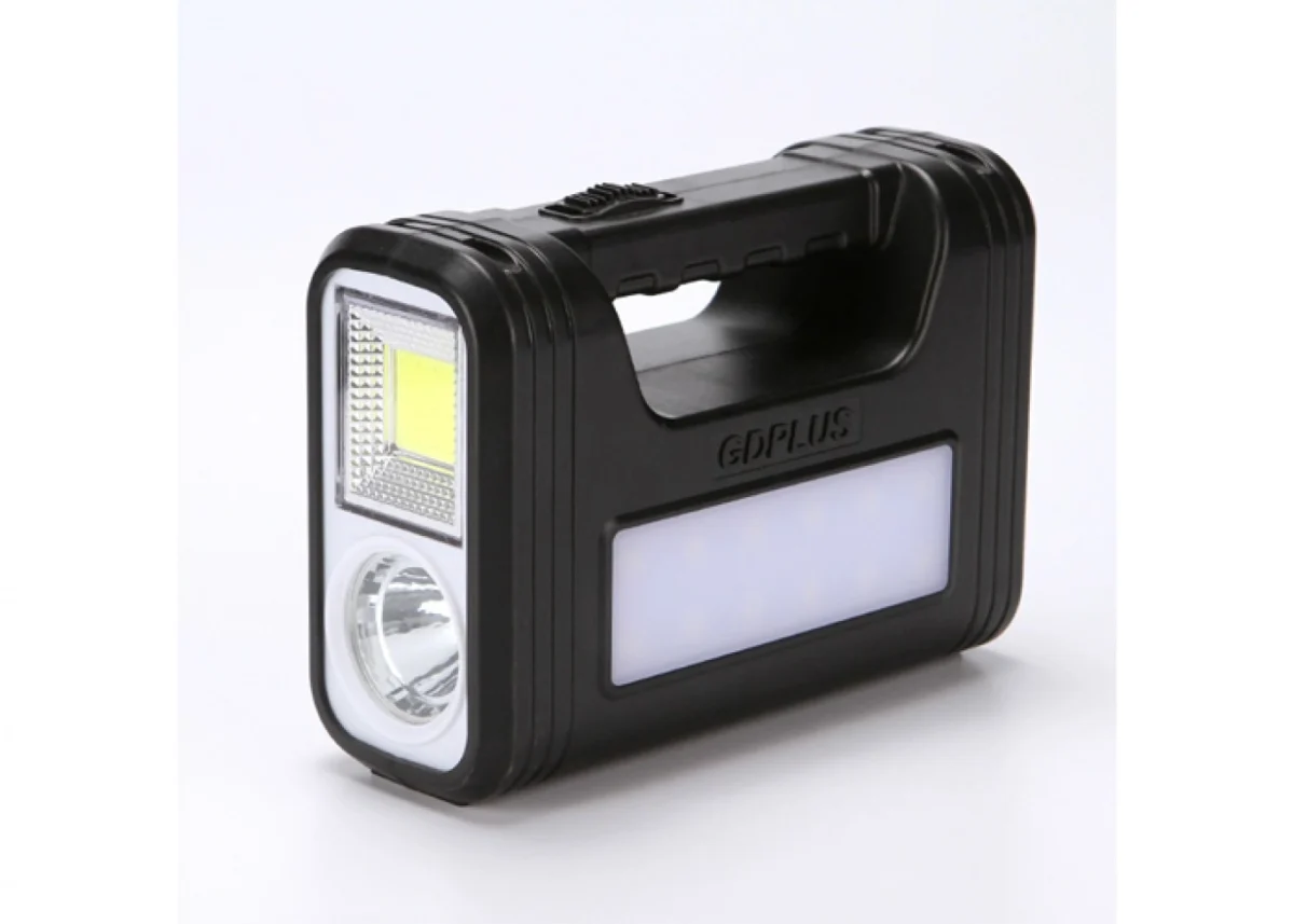 Ηλιακό Σύστημα Τριπλού Φωτισμού & Φόρτισης Με Panel 3,5w, Μπαταρία, Φακό & 3 Λάμπες