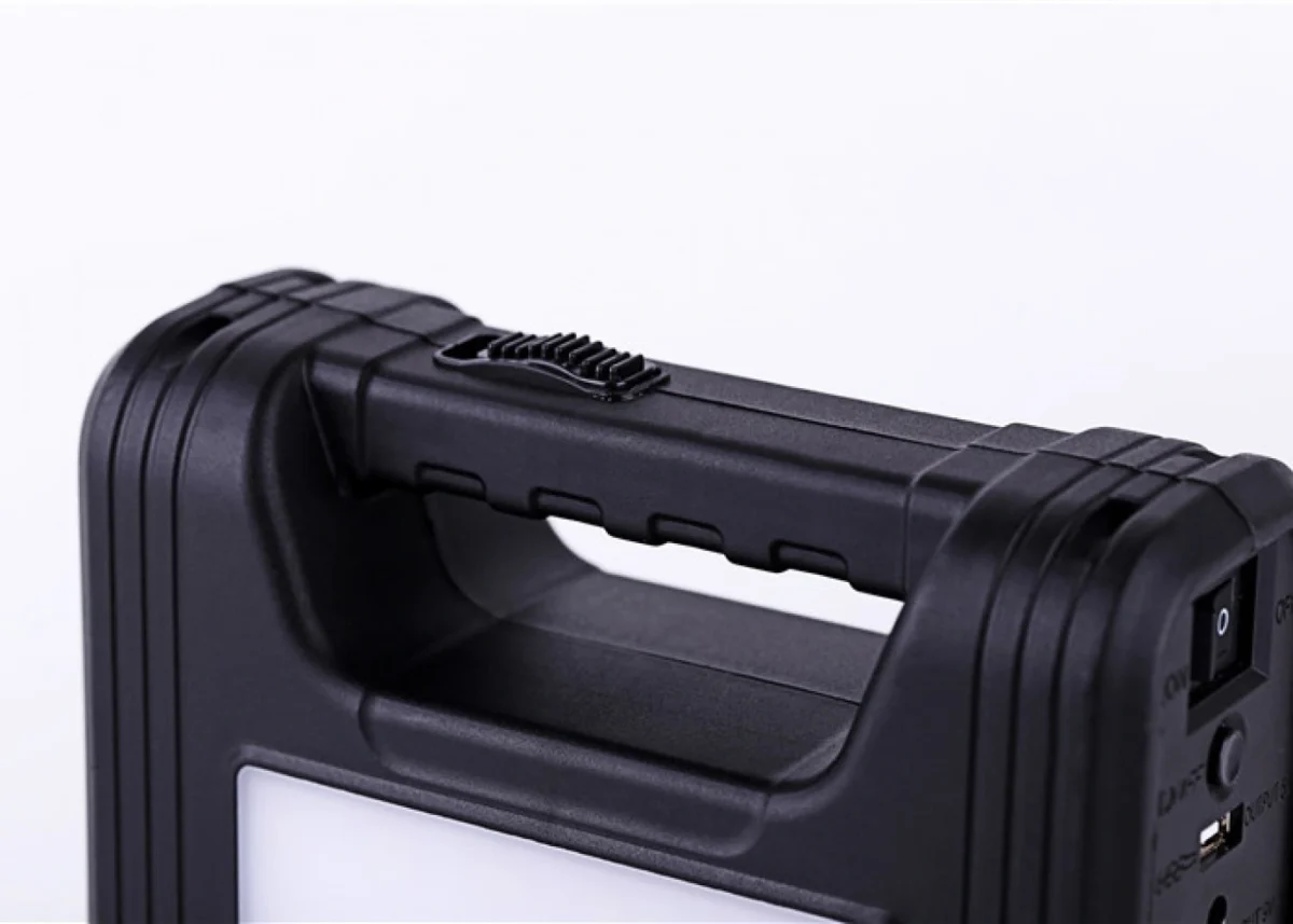 Ηλιακό Σύστημα Τριπλού Φωτισμού & Φόρτισης Με Panel 3,5w, Μπαταρία, Φακό & 3 Λάμπες