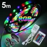 Εύκαμπτη Αδιάβροχη Ταινία LED 5 Μέτρων RGB με Τηλεχειριστήριο 54SMD 4,8W/m
