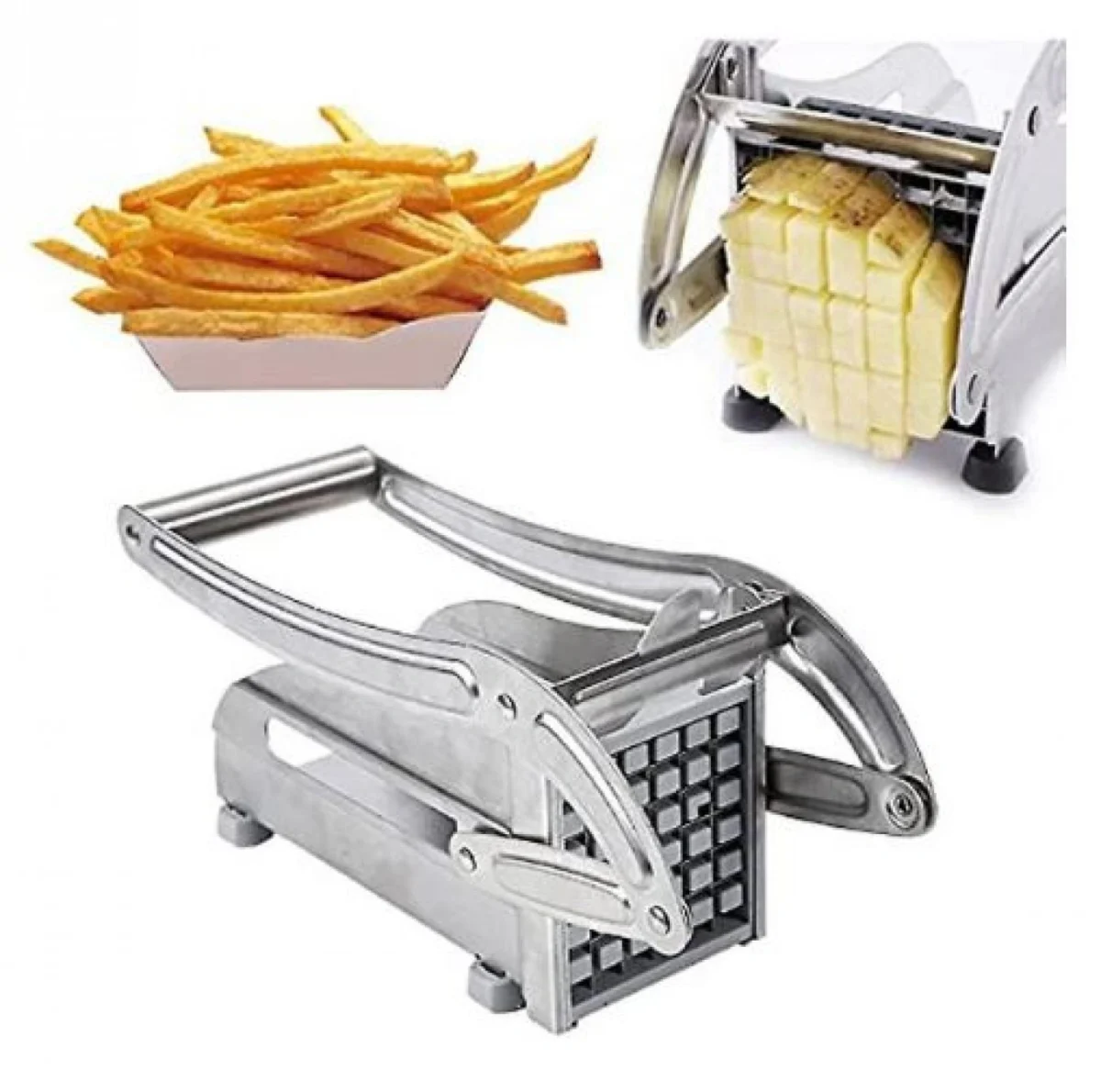 Επαγγελματικός Μεταλλικός Ανοξείδωτος Πατατοκόφτης - Potato Chipper Kitchen Helper