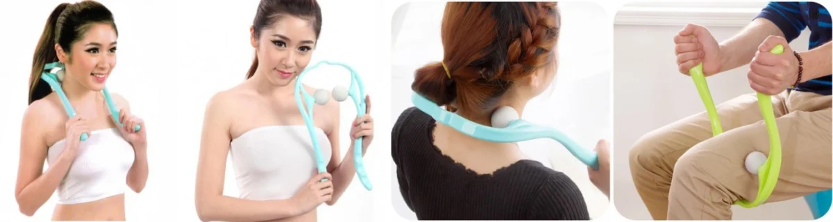 Συσκευή Μασάζ Αυχένα (Πράσινο) Ball Roller Neck Massager