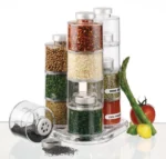 Διάφανα Βαζάκια Μπαχαρικών σε Σχήμα Πύργου - Spice Tower Carousel Jar