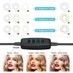 Φωτογραφικό Φωτιστικό Δαχτυλίδι Ring Lamp Light LED USB 26cm με 3 Χρώματα Φωτισμού