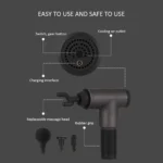 Φορητή Συσκευή Για Αθλητικό Μασάζ, Ανάκαμψης & Αποκατάστασης Μυών Επαναφορτιζόμενη - Deep Tissue Muscle Massage Vibration Training