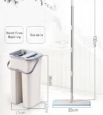 Διπλή Σφουγγαρίστρα & Παρκετέζα με Μικροϊνες (Γαλάζιο/Καφέ) - Cleaner Pro