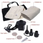 Φουσκωτό Στρώμα Αυτοκινήτου με Τρόμπα 12V Και Κιτ Επισκευής για το Πίσω Κάθισμα - Navy Blue