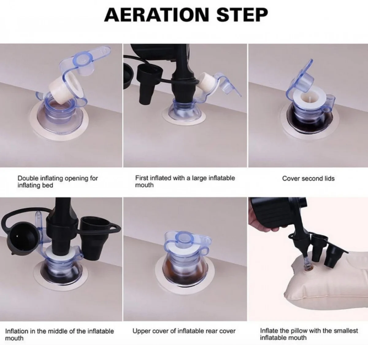 Φουσκωτό Στρώμα Αυτοκινήτου με Τρόμπα 12V Και Κιτ Επισκευής για το Πίσω Κάθισμα - Navy Blue
