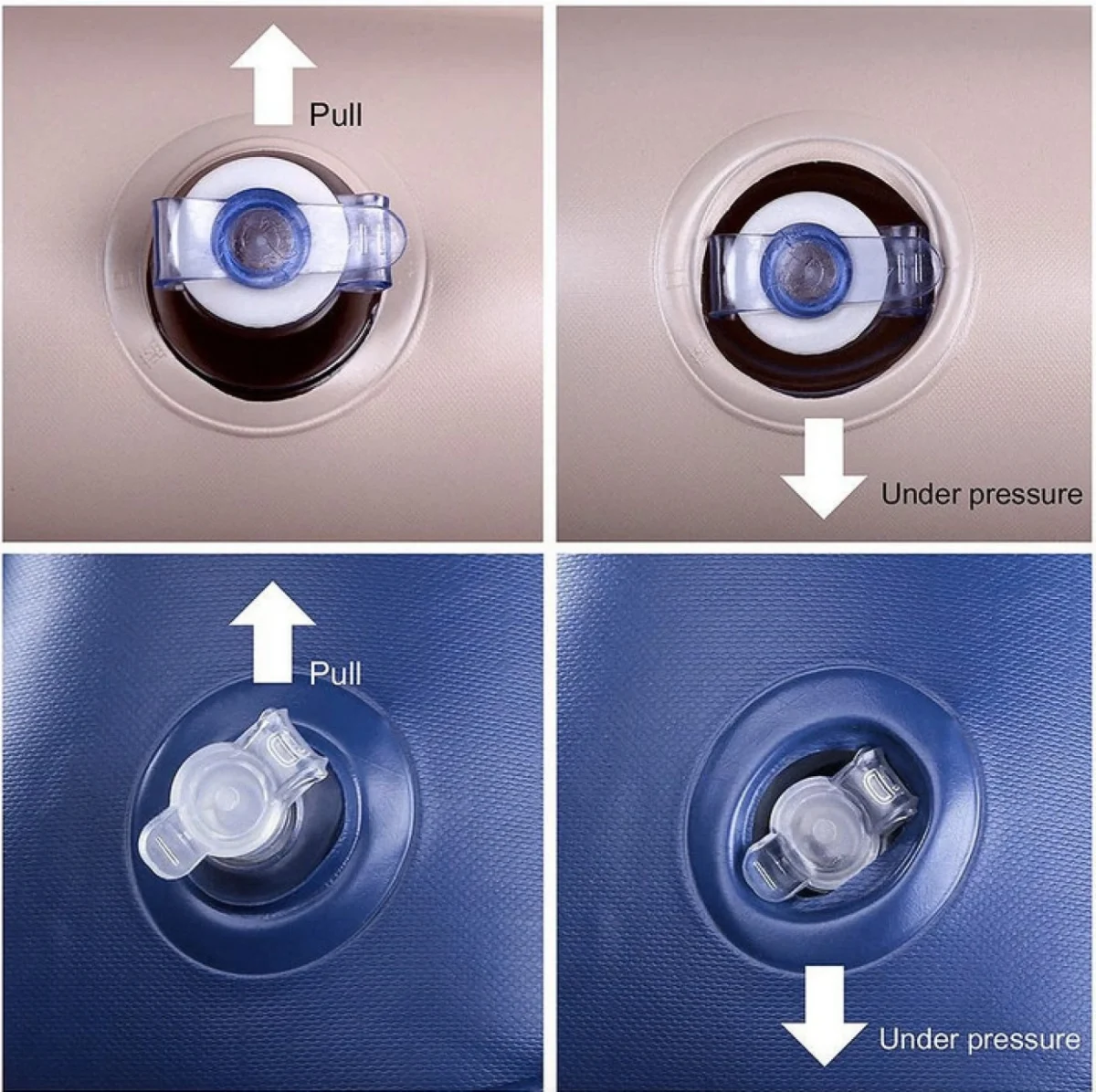 Φουσκωτό Στρώμα Αυτοκινήτου με Τρόμπα 12V Και Κιτ Επισκευής για το Πίσω Κάθισμα - Navy Blue