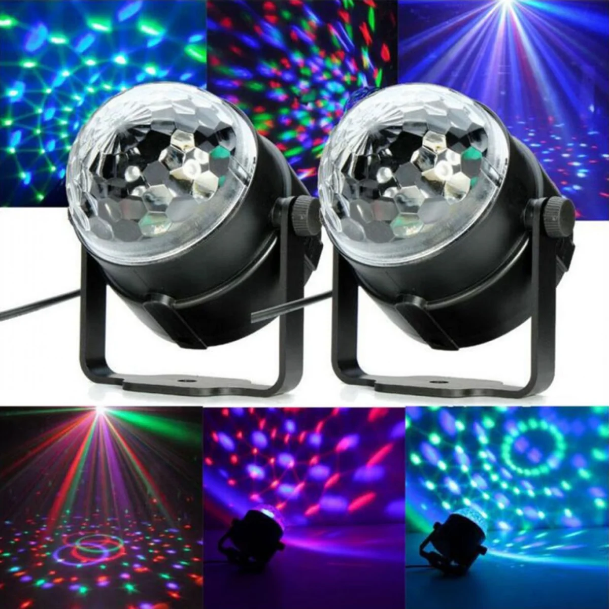 Φωτορυθμικό 9W με Τηλεχειριστήριο και Βάση Strobe Disco Πάρτυ - LED Party Light για Γιορτινή Ατμόσφαιρα