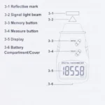 Ψηφιακό Οπτικό Στροφόμετρο Ακτίνων Λέιζερ DT-2234C+