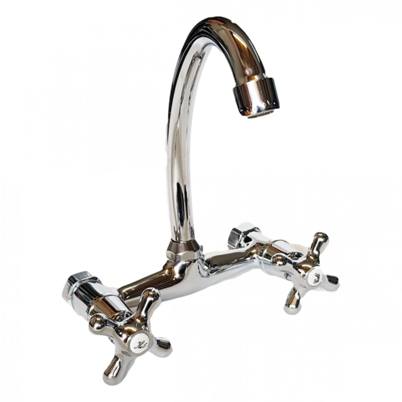 Μπαταρία Ρετρό Νεροχύτη Τοίχου με Ψηλό Ρουξούνι - Idomix Μπαταρία Ρετρό Νεροχύτη Τοίχου με Ψηλό Ρουξούνι - Idomix